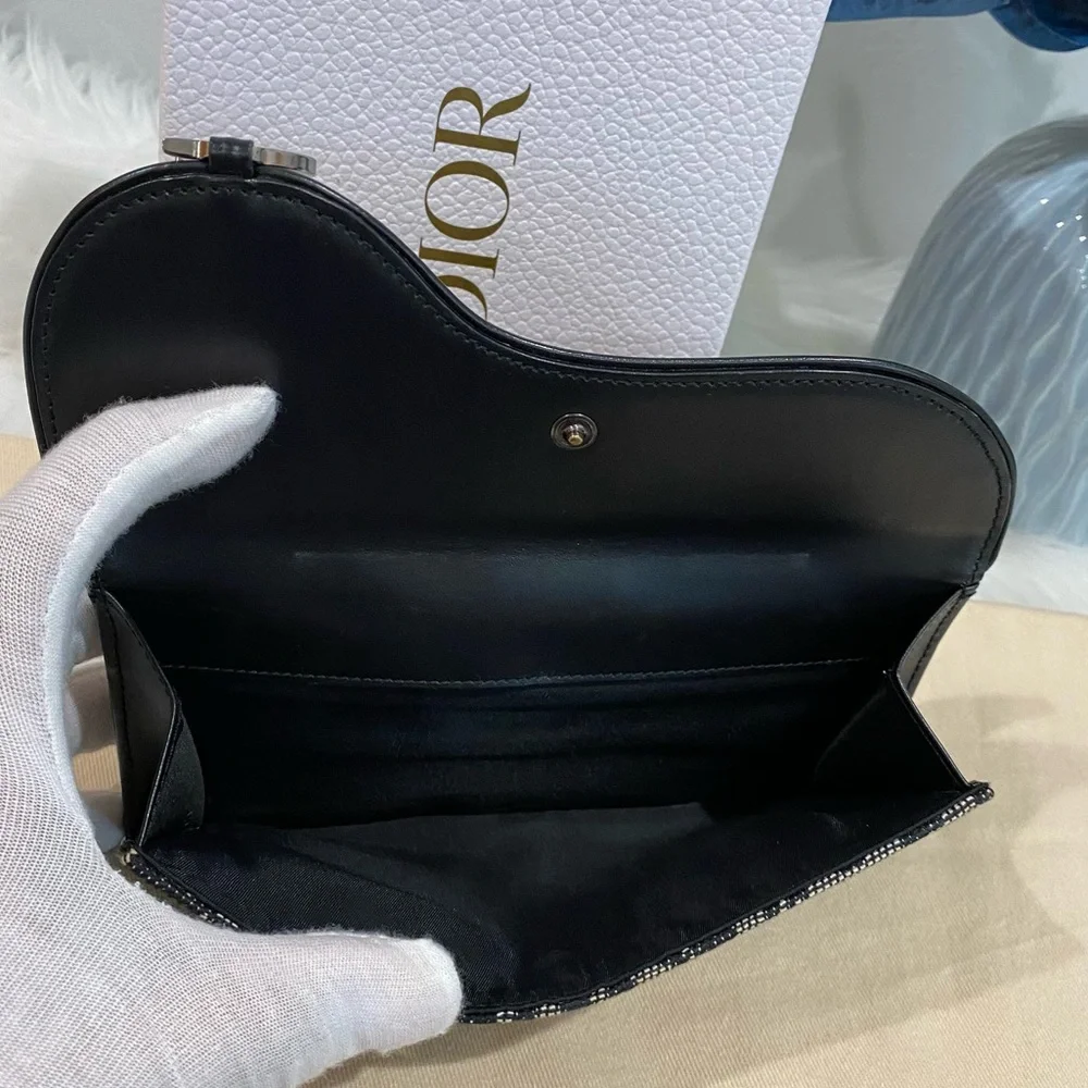 Dior Black and Cream Wallet